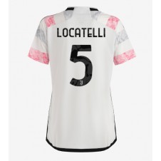 Juventus Manuel Locatelli #5 Bortatröja Dam 2023-24 Korta ärmar